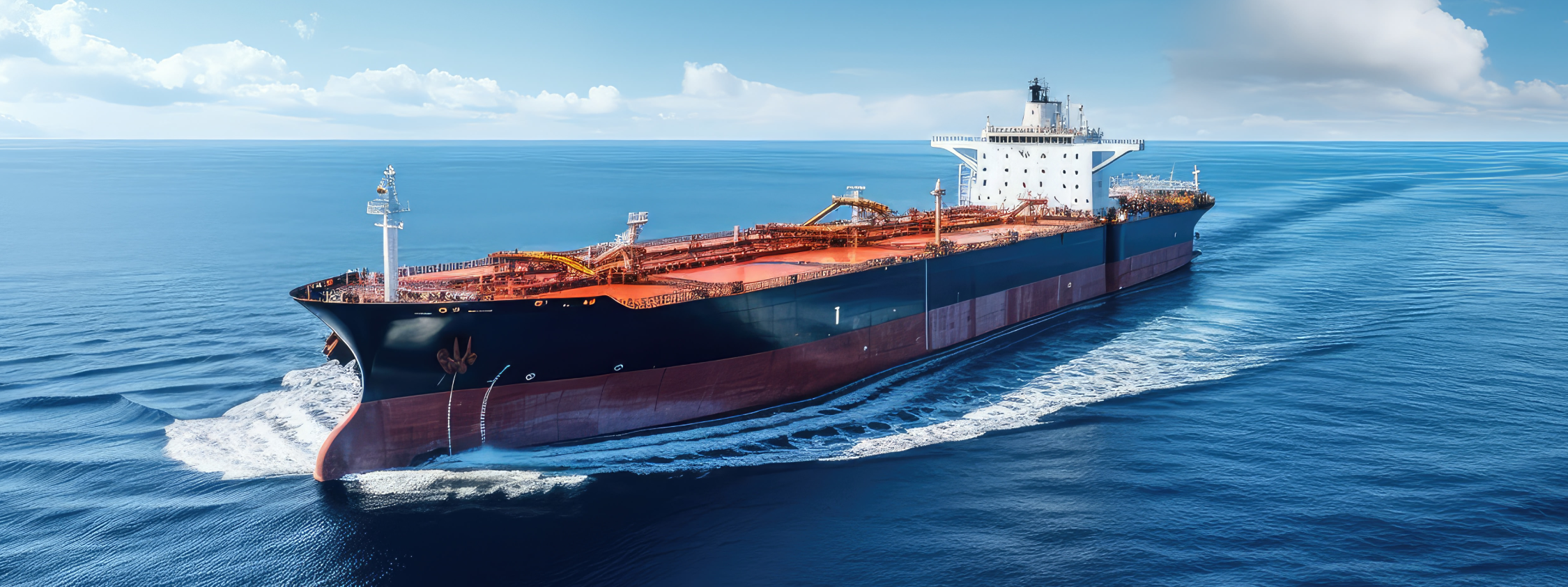 Tanker ship at sea